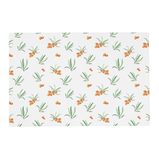 Flower Pattern Spring Floral Laminated Placemat (Front)