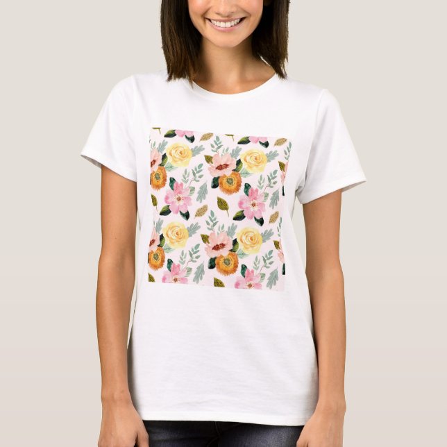 flower pattern T-Shirt (Front)