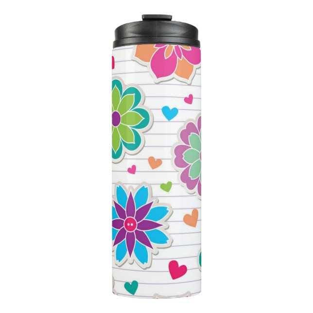 Flower pattern thermal tumbler (Front)