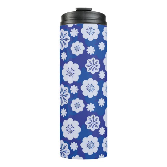 flower pattern thermal tumbler (Front)
