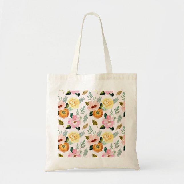 flower pattern tote bag (Front)