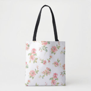 Flower pattern tote bag