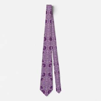 Flower Pattern Vintage William Morris Purple Neck Tie by Pretty_Vintage at Zazzle