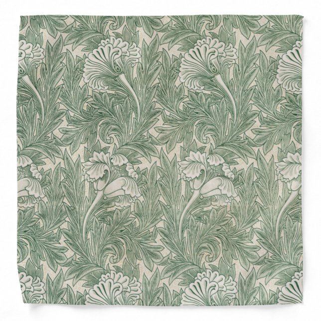 Flower Pattern, William Morris Bandana (Front)
