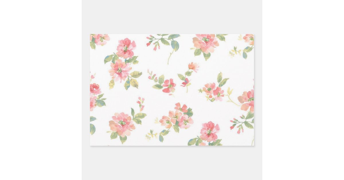 Flower pattern wrapping paper sheets | Zazzle