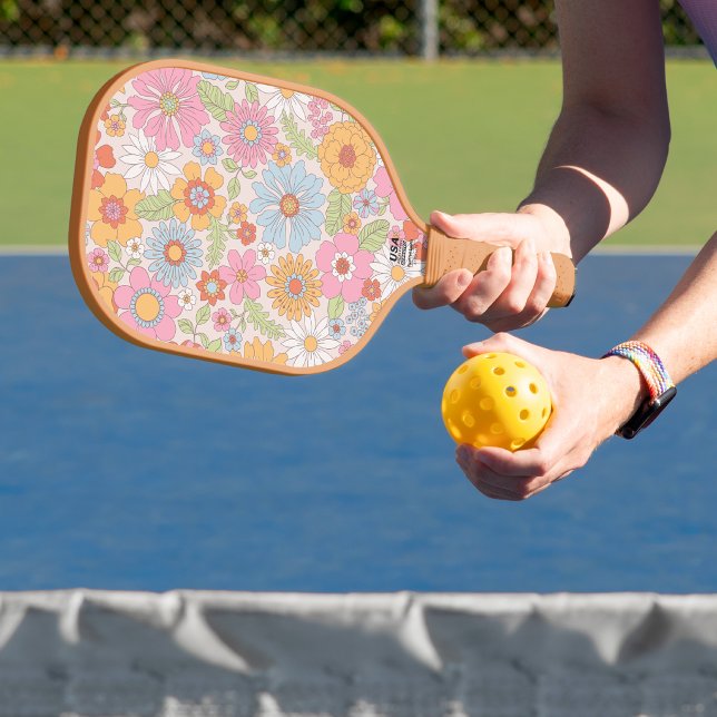 Flower-patterned  carbon fiber pickleball paddle  (Creator Uploaded)