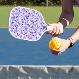 Flower-patterned  carbon fiber pickleball paddle 