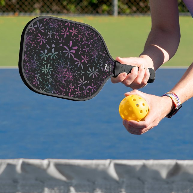 Flower-patterned  carbon fiber pickleball paddle  (Creator Uploaded)