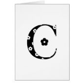 Flower Patterned Letter C Cards (Front)