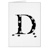 flower Patterned Letter D Cards (Front)