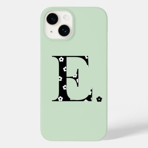 flower Patterned Letter E Case_Mate iPhone Case