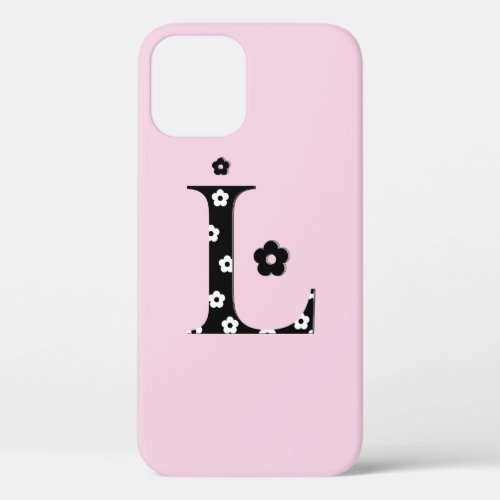 flower Patterned Letter L Barely There iPod Case