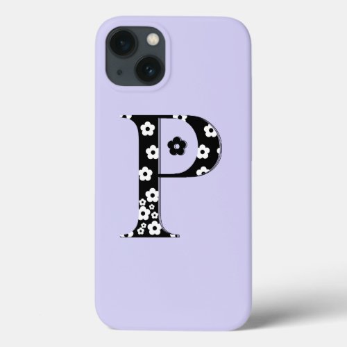 flower Patterned Letter P Case_Mate iPhone Case