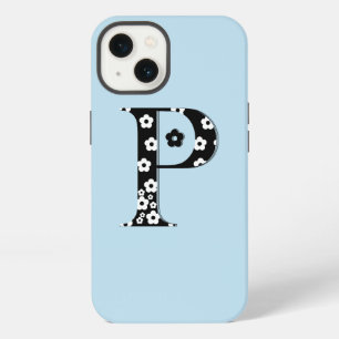 flower Patterned Letter P Case-Mate iPhone Case