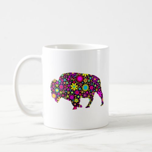 Flower Patterns bison buffalo t   Coffee Mug