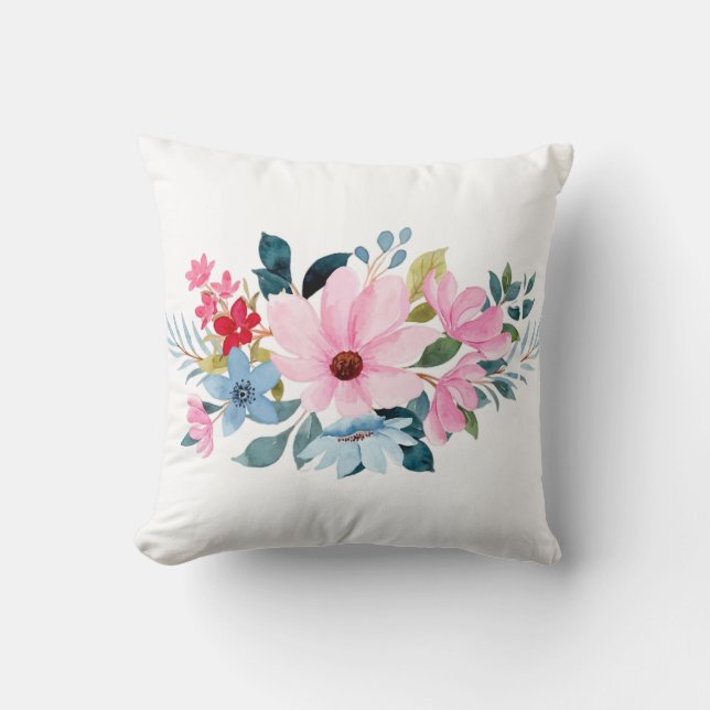Flower Patterns  Throw Pillow (Front)