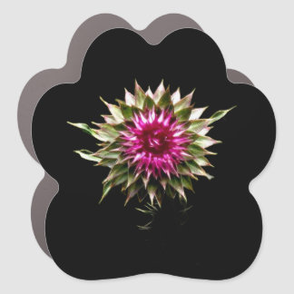 Flower paw car magnet