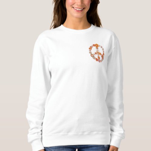 Flower peace sign sweater 