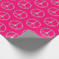 Jungle Floral Wrapping Paper Grunge Gift Wrap Roll Floral Pink