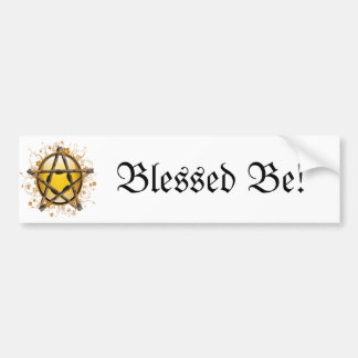 Flower Pentagram Bumper Sticker