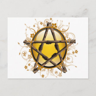 Flower Pentagram Postcard