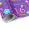 Flower personalized name age 16th birthday wrap