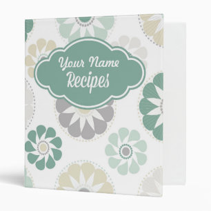 Flower Personalized Recipe Binder