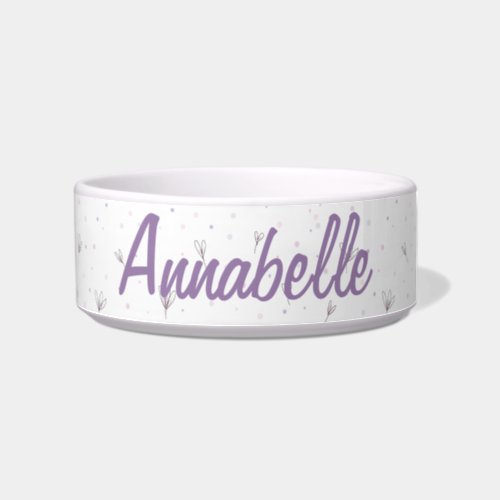 Flower Pet Bowl Personalized Name