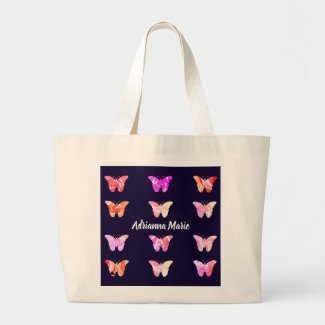 Flower Petal Butterflies with Personalized Name 