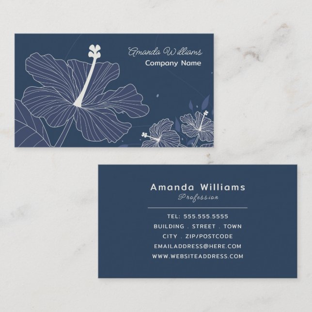 Flower Petal Design, Floral Business Card (Front/Back)