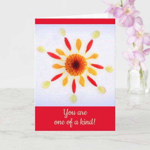 Flower Petal Mandala Cancer Support Card