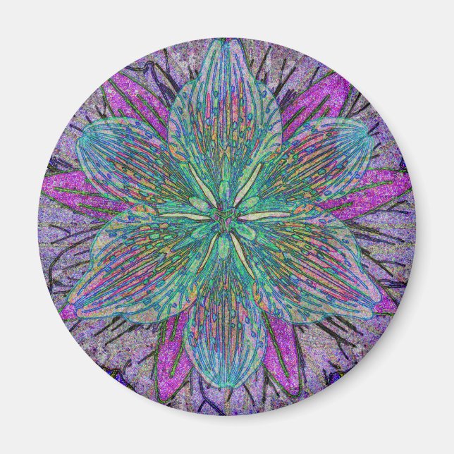 Flower Petal Mandala Magnet (Front)