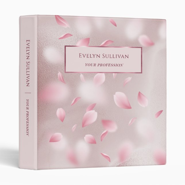 Flower Petals Faux Foil Binder (Front/Spine)