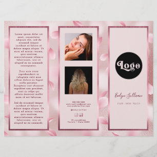Flower Petals Faux Foil Brochure