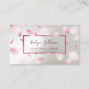Flower Petals Faux Foil business card