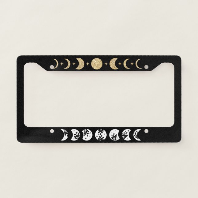 flower phase License Plate Frame funny (Front)