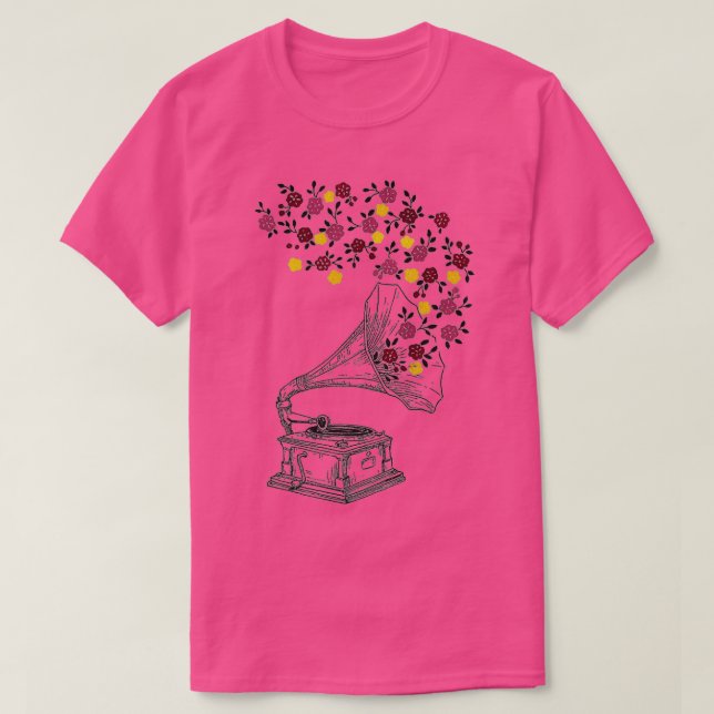 Flower phonograph  T-Shirt (Design Front)