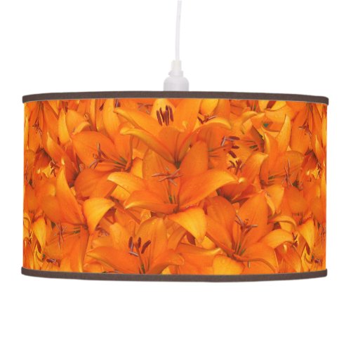 Flower Photo Orange Garden Lily Hanging Lamp