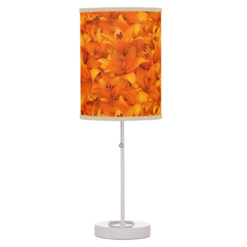 Flower Photo Orange Garden Lily Table Lamp