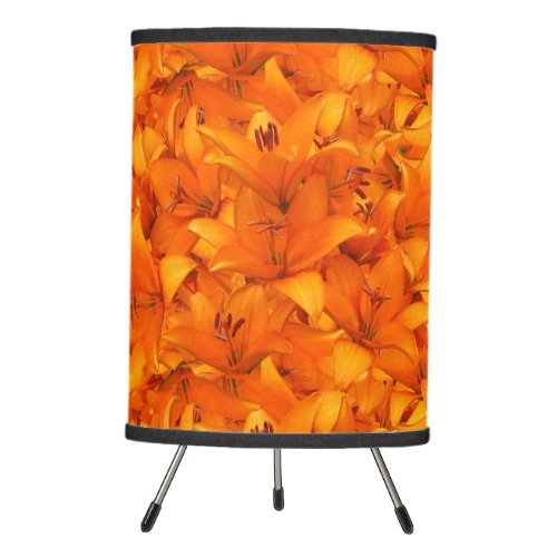 Flower Photo Orange Garden Lily Tripod Lamp