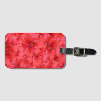 Flower Photo Red Garden Lilies Luggage Tag by KreaturFlora at Zazzle