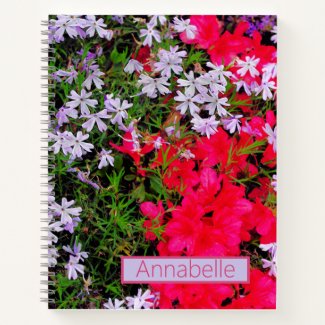 Flower Photograph, Phlox and Azaleas Notebook
