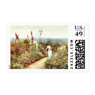 Flower Picker Postage Stamp