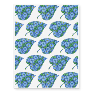 Flower picture - Small blue flower Temporary Tattoos