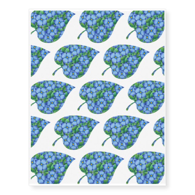 Flower picture - Small blue flower Temporary Tattoos (Front)