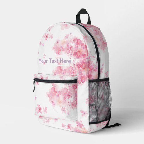 Flower pink Collection for Every Style and age Printed Backpack