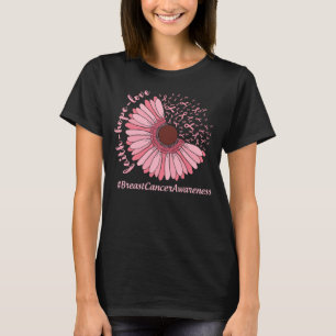 Flower Pink Ribbon Breast Cancer Awareness Women's T-Shirt