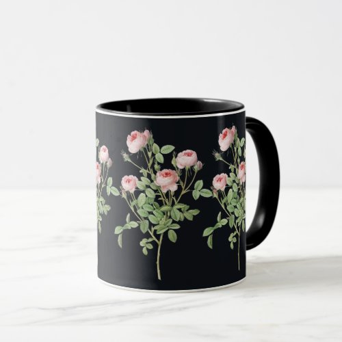 Flower Pink Rose Nature Botanical Blossom Garden Mug