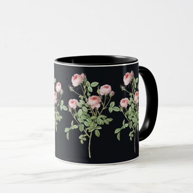 Flower Pink Rose Nature Botanical Blossom Garden Mug (Front Right)
