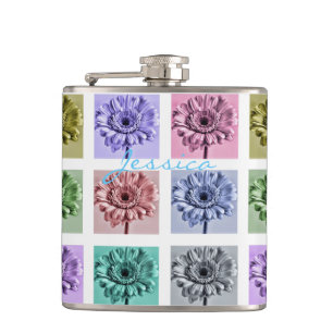 Flower Pop Art Flask